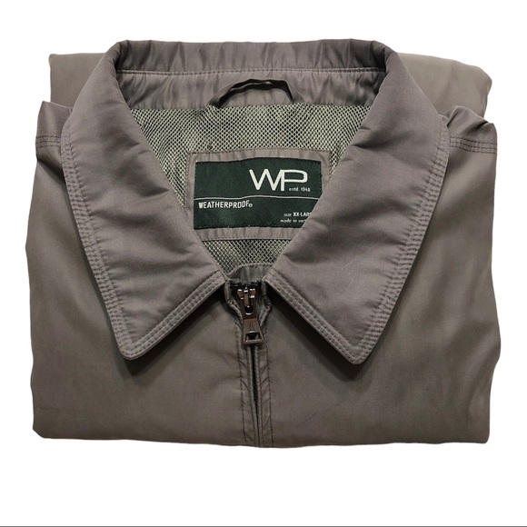 WEATHERPROOF Tan Microfiber Golf Jacket Windbreaker Big & Tall Size XXL - Picture 9 of 9